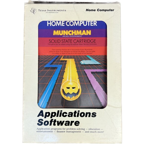 Texas Instruments TI 99/4a Munchman Computer Cartridge Game Complete
